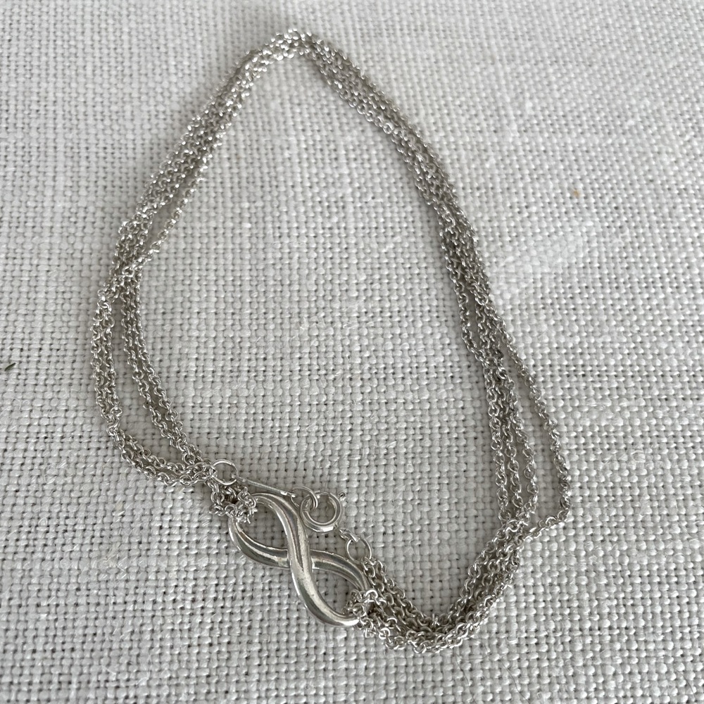 Tiffany 925 Sterling Silver Infinity Necklace